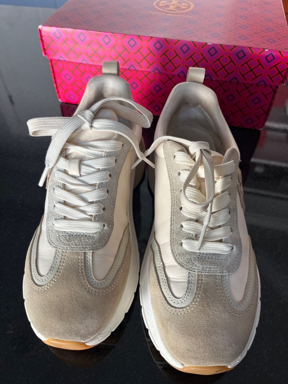 Tory Burch French Pearl  Good Luck Sneakers Sz-7 - Picture 5 of 11